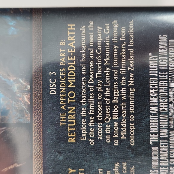 EXTENDED EDITION THE HOBBIT: AN UNEXPECTED JOURNEY 3 Blu Ray set MINT CONDITION - Picture 8 of 15